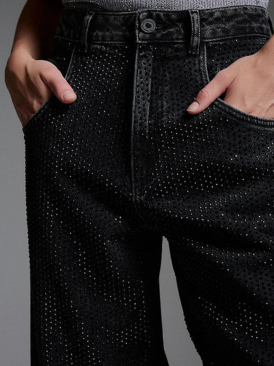 Ψηλόμεσο Γυναικείο Jean Παντελόνι Black
