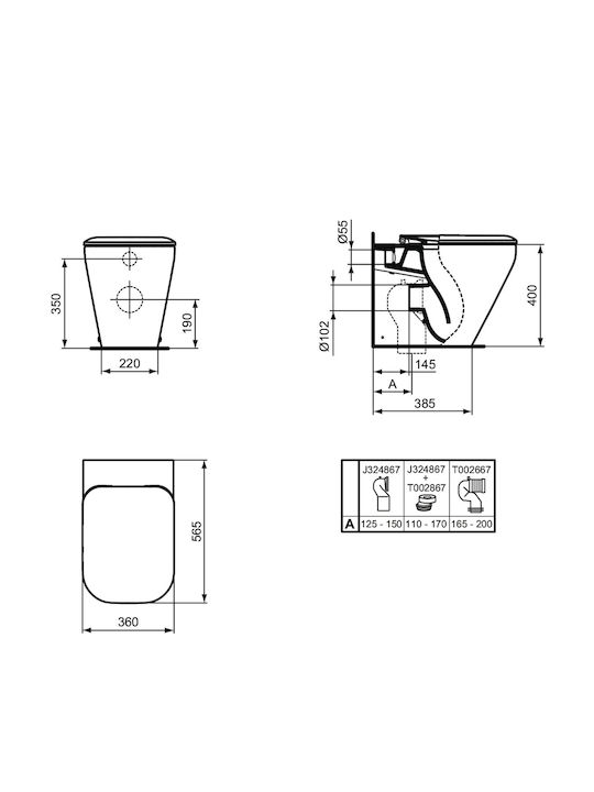 Ideal Standard Capac WC Plastic Alb