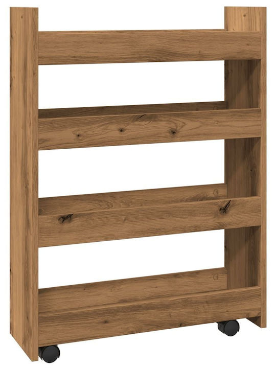vidaXL Τρόλεϊ Κουζίνας Ξύλινο 4 Θέσεων Καφέ 60x20x82cm