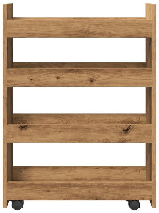 vidaXL Τρόλεϊ Κουζίνας Ξύλινο 4 Θέσεων Καφέ 60x20x82cm