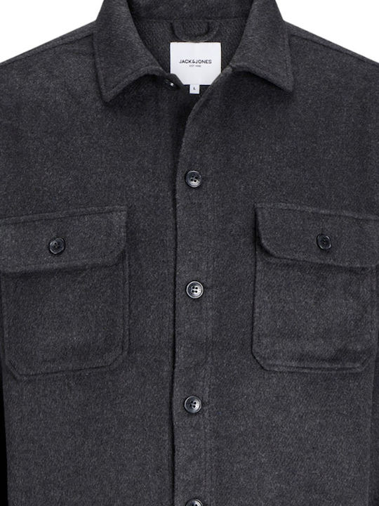 Дълъг Ръкав Overshirt Стандартна Кройка Черен