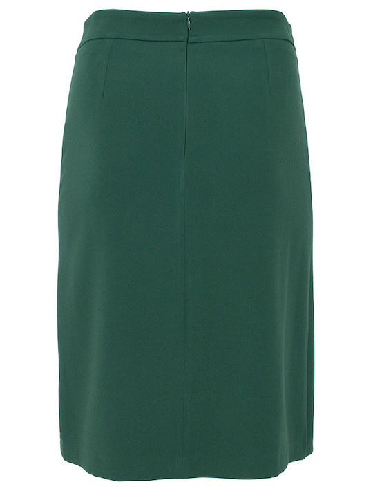 Forel Midi Skirt Envelope in Green Color