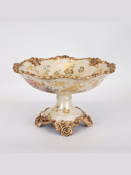 Decorative Bowl Pedestal Gold 21x21x15cm