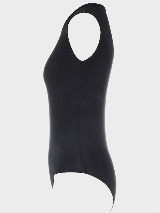 G Secret Sleeveless Bodysuit Black