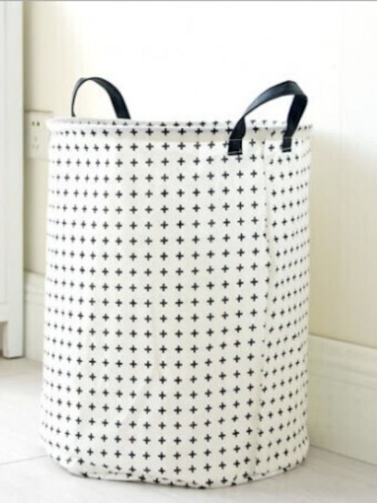 ecarla Children's Storage Basket made of Fabric Black/white Black 1pcs