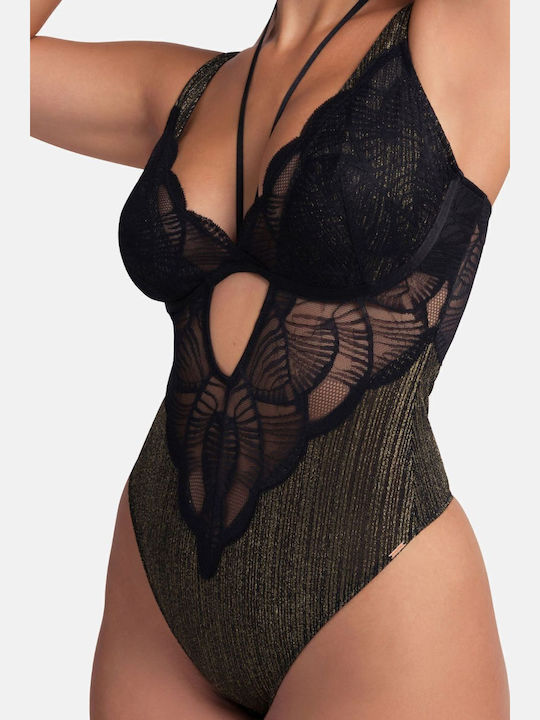 Bodysuit with Lace Black