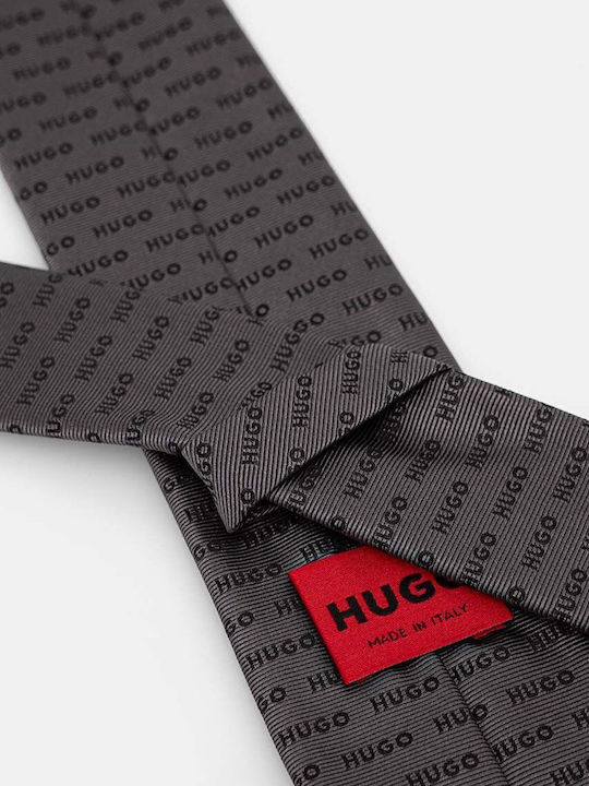 Hugo Boss Men's Tie in Silver Color