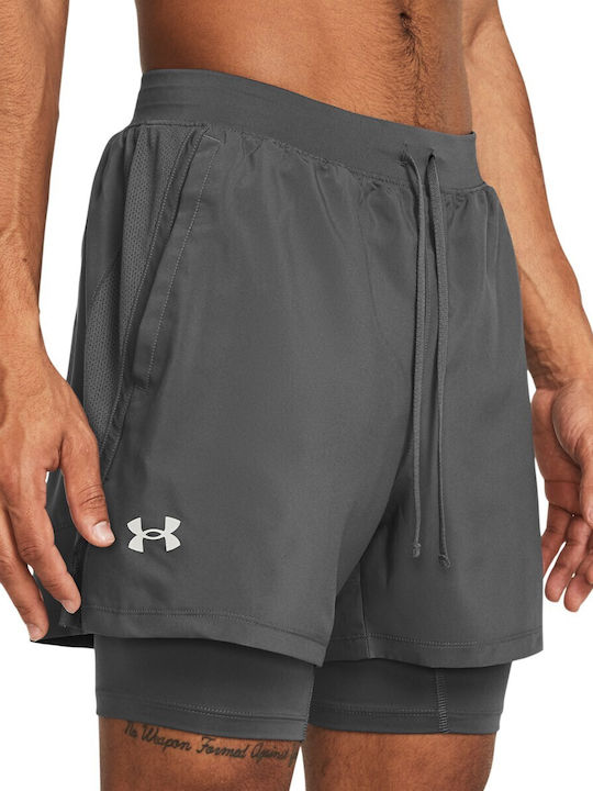 Launch 2 in 1 Sports Men's Shorts Gray