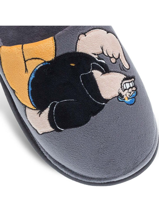 Popeye Зимни мъжки чехли Сив