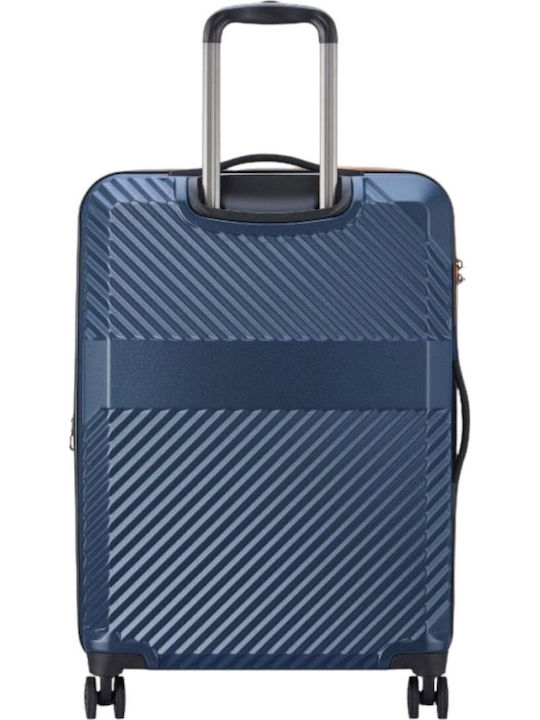 Securitech by Delsey Μεσαία Βαλίτσα Ταξιδίου Σκληρή Patrol Blue με 4 Ρόδες Ύψους 65.5εκ.