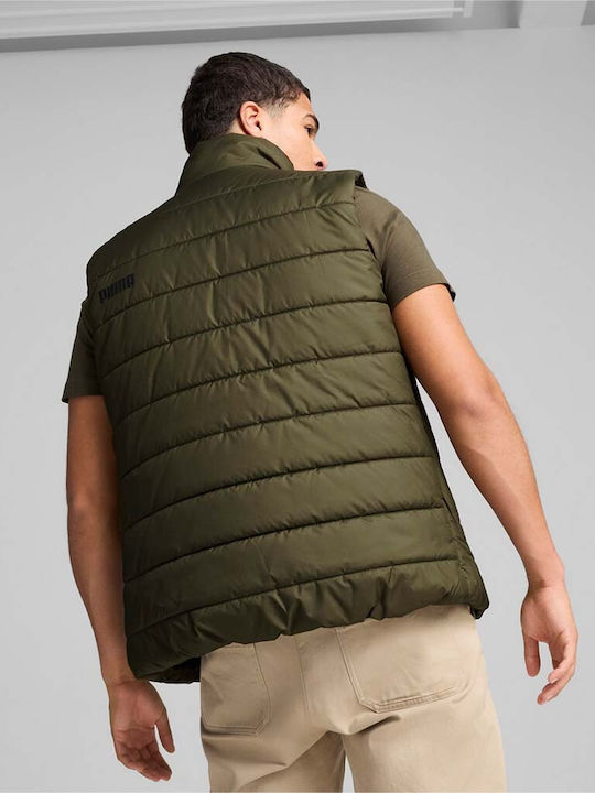 Puma Essentials Sleeveless Jacket Puffer Dark green