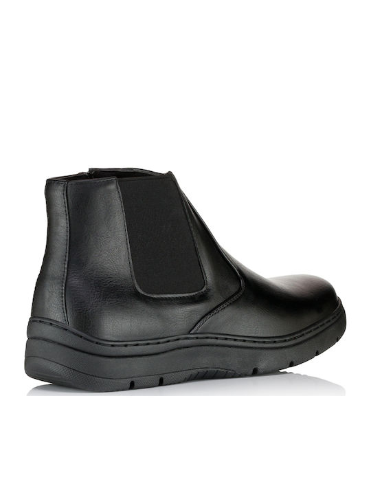 Leder Schwarz Herrenstiefel
