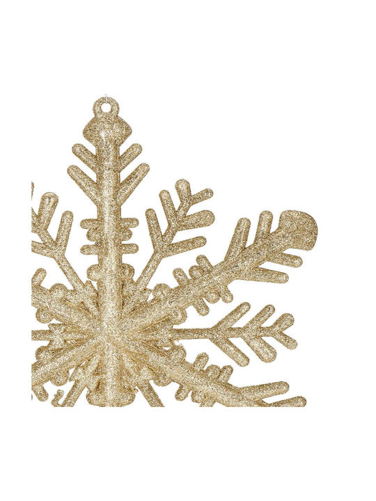 Ornament suspendat Fulgi de zăpadă Plastic Auriu