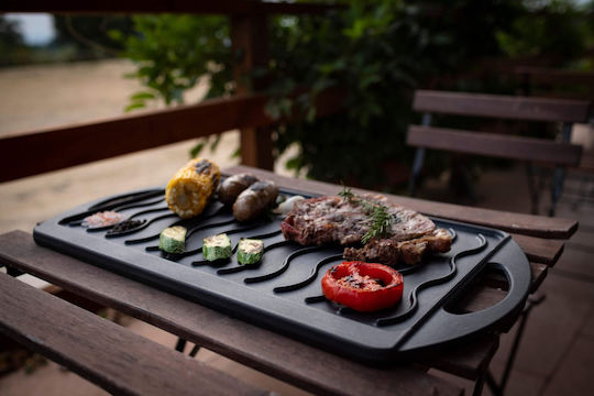 Lunaway Backblech Beidseitig mit Gusseisen Grill Oberfläche 55x30x1.6cm