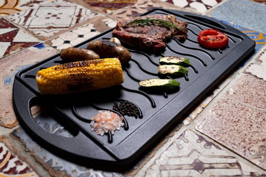 Lunaway Backblech Beidseitig mit Gusseisen Grill Oberfläche 55x30x1.6cm