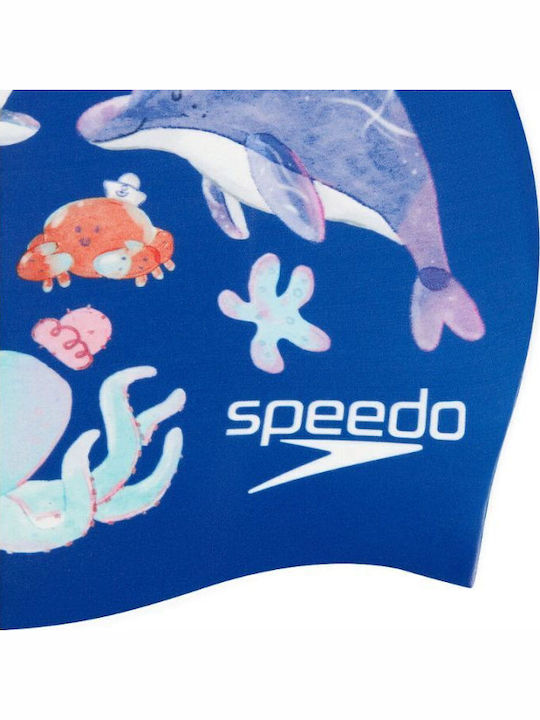 Speedo Digital Printed Cap Căciulă de înot Copii din silicon Albastru