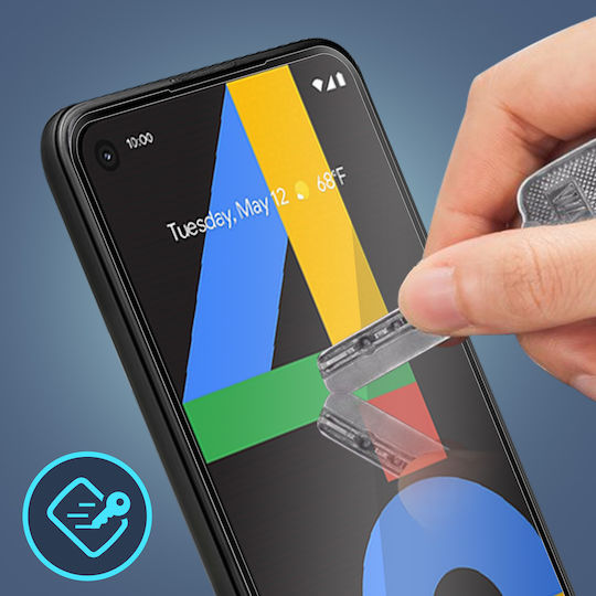 Panzerglas Displayschutz Google Pixel 4a 9H Fingerabdruckresistent Schwarzer Rand