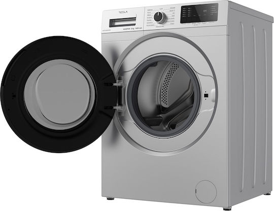 Tesla Πλυντήριο Ρούχων 8kg με Τεχνολογία Ατμού 1400 Στροφών Ασημί WF81460KSGR