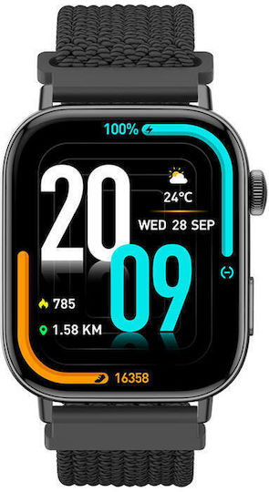 Colmi C8 Max Smartwatch with Heart Rate Monitor (Black)