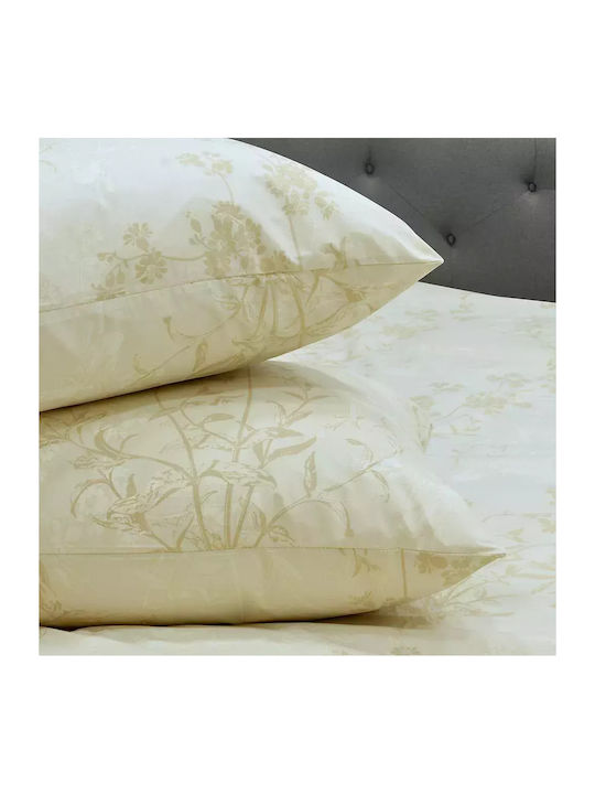 Lino Home Duvet Cover Set Cotton Single with Pillowcase 160x240 Pont Beige