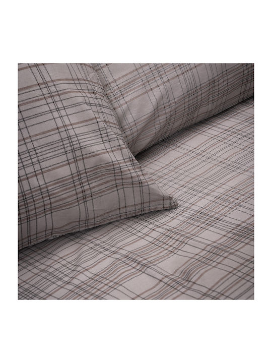 Beauty Home Duvet Cover Set Cotton Queen with 2 Pillowcases 230x250 Espresso Art 12077 Embrime