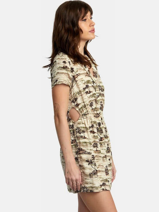 Rebound Sommer Mini Hemdkleid Mehrfarbig