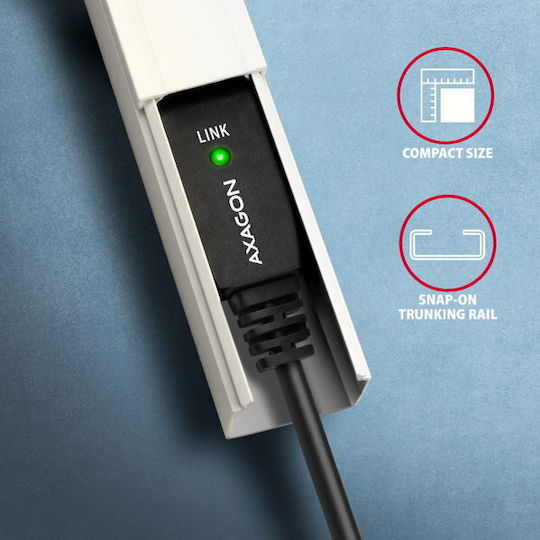 Axagon USB 2.0 Kabel USB-A-Stecker - USB-B-Stecker Schwarz 15m