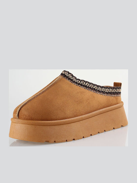 Closed Women's Slippers Brown