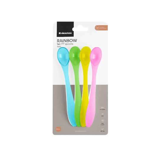 Kikka Boo Baby Set with Spoons made of Plastic for 6+ months Multicolored 4pcs