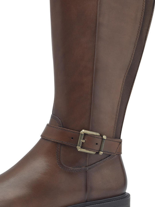 Leather Women's Boots Tabac Brown