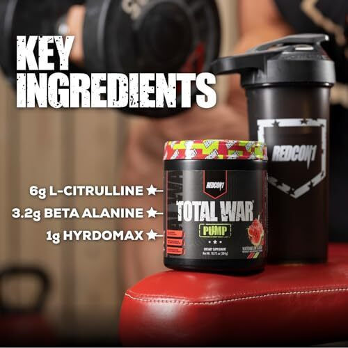 Redcon1 Total War Pump Hydromax & Rhodiola Besondere Nahrungsergänzungsmittel 304gr Blue Lemonade