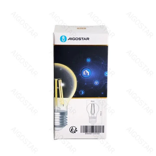 Aigostar Smart LED Bulb 4.5W for Socket E27 and Shape G45 Cold White 470lm