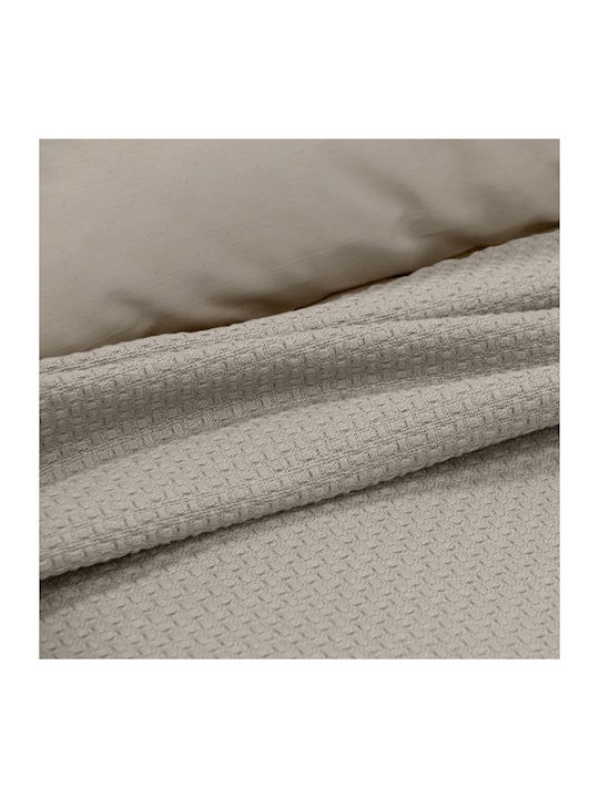 Lino Home Blanket Pique Single 170x240cm Felicita Taupe