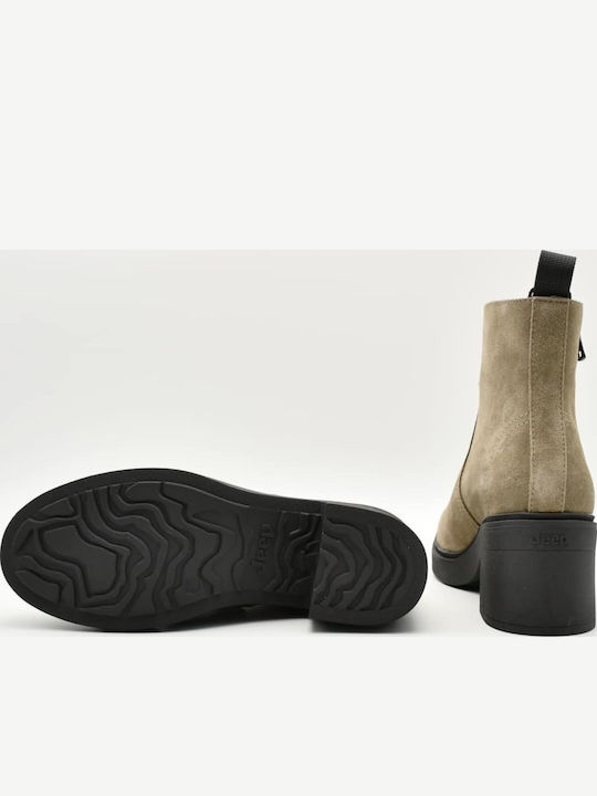 Leather Women's Ankle Boots Brown