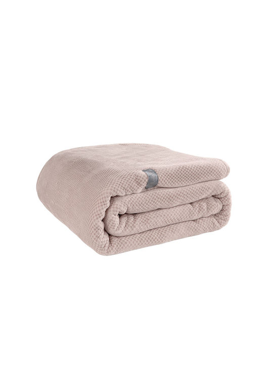 Guy Laroche Decke Kinderbett Cheval Samt Rosa Pudra 110x140cm