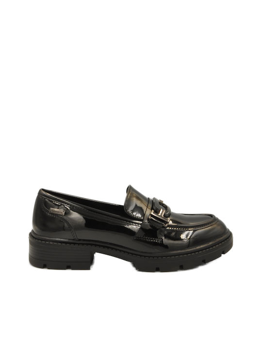 Blondie Patent Leather Women's Loafers in Black Color