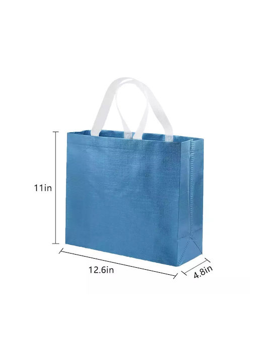 Wiederverwendbare Geschenktaschen Vliesstoff Umweltfreundliches Design Ideal für Partys Einkaufen Blau 12