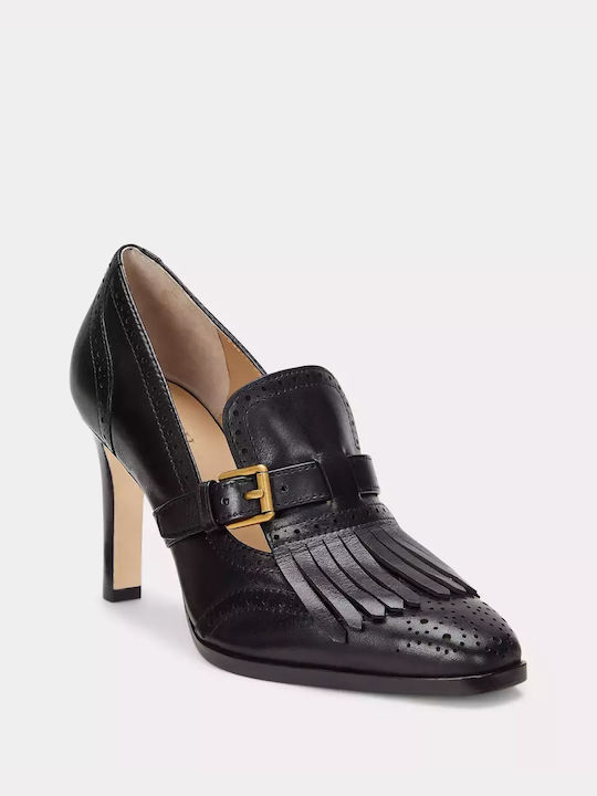 Ralph Lauren Leather Black Heels