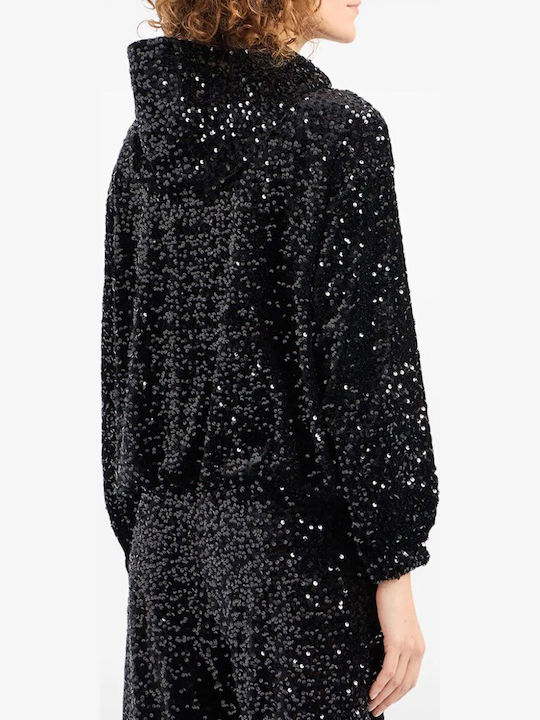 Women's Short Lifestyle Jacket for Winter Black