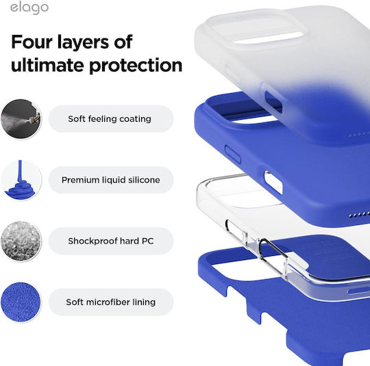 Elago Premium Liquid Back Cover Σιλικόνης 1.7mm Μπλε (iPhone 16 Pro Max)