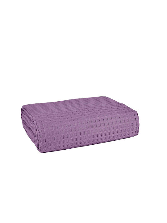 Αιγαίον Κουβέρτα Πικέ King Size 270x240εκ. Grape Jam