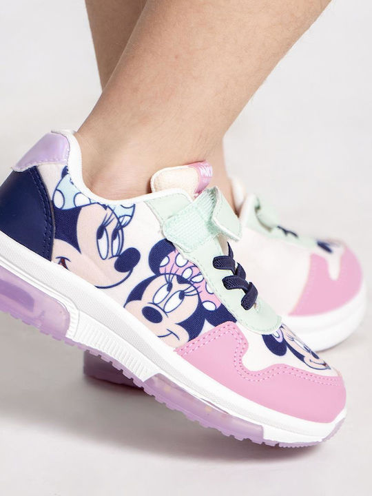 Παιδικά Sneakers με Φωτάκια Ροζ