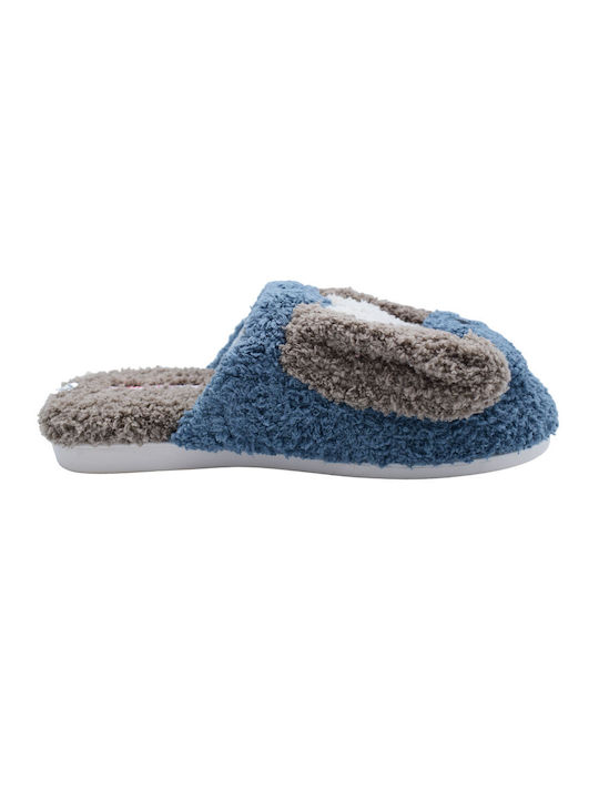 Adam's Shoes Animal Print Women's Slippers in Blue color