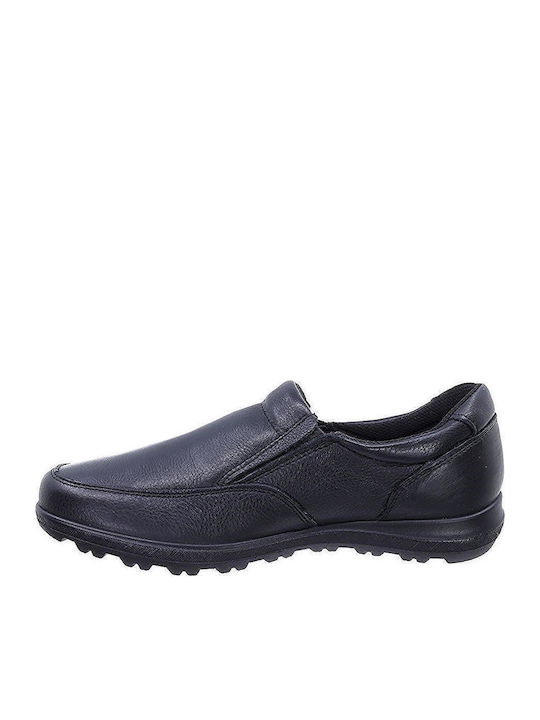 Leder Herren Freizeitschuhe Anatomisch Schwarz
