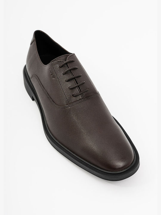 Hugo Men's Leather Dress Shoes Brown