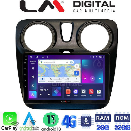 LM Digital Car Audio System for Renault Dokker Dacia Dokker Dokker 2012+ (Bluetooth/USB/WiFi/GPS/Apple-Carplay/Android-Auto) with Touch Screen 9"