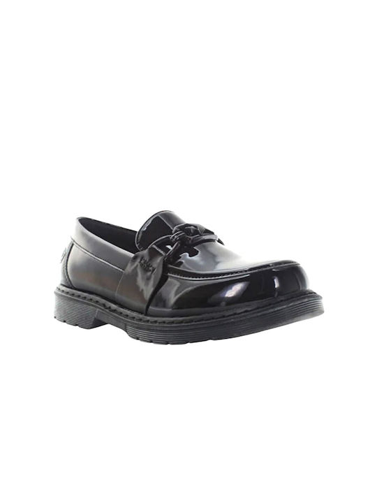 Lumberjack Girls Patent Leather Moccasins Black