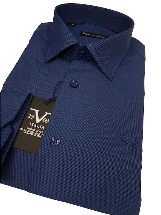 19V69 Shirt Indigo, Blue