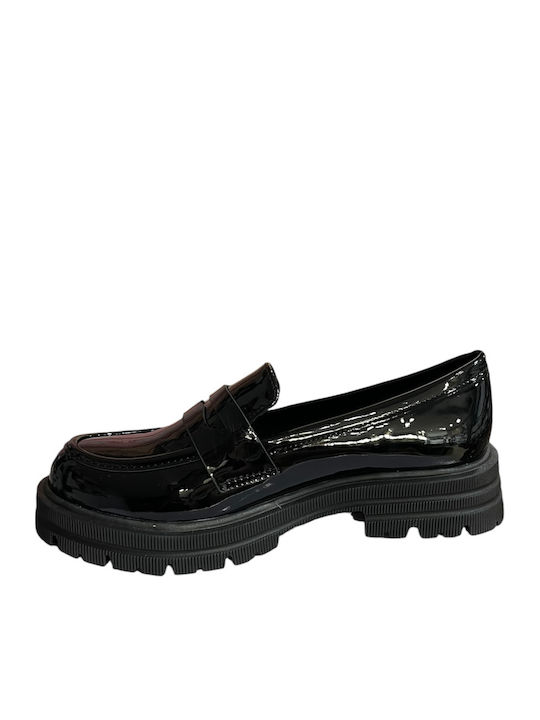 Λουστρίνι Γυναικεία Loafers σε Μαύρο Χρώμα