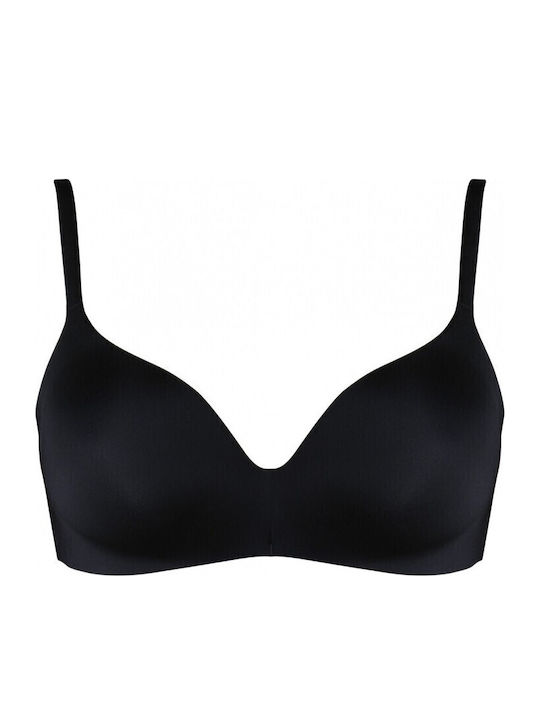 Balconette Balconette Bra with Light Padding without Underwire Black